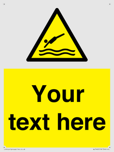 Custom Warning diving area